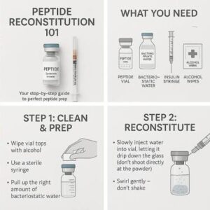 Peptide vial reconstitution instructions